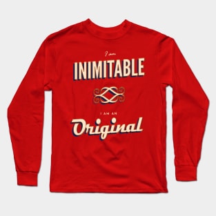 Aaron Burr Wait For It I Am Inimitable Long Sleeve T-Shirt